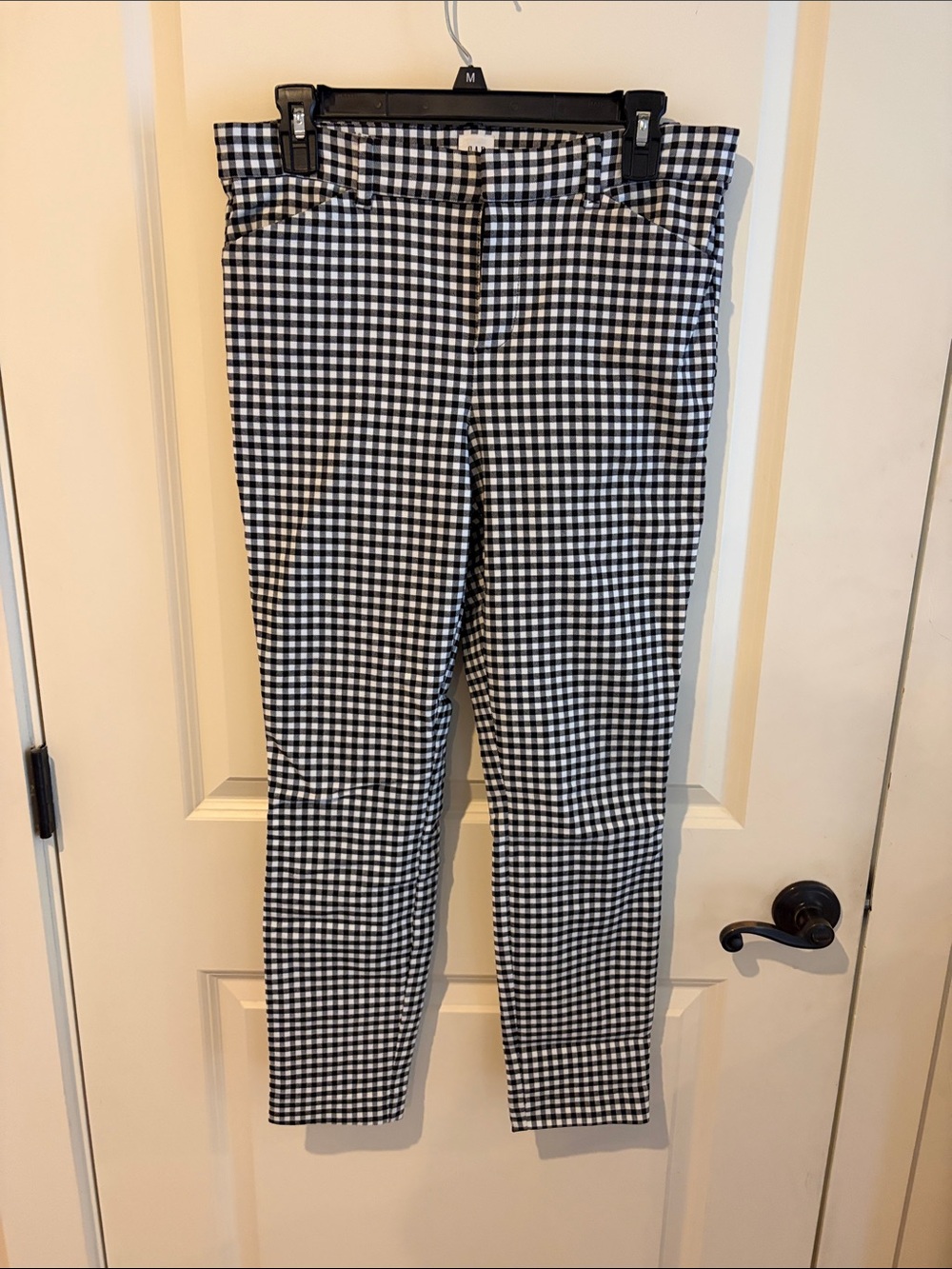 GAP Black & White Gingham Slim Chinos